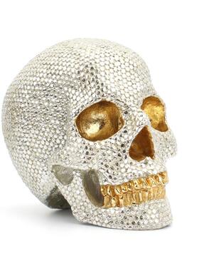 新品珠光片骷髅摆件迷你小人头桌面家居装饰万圣节礼品摆饰