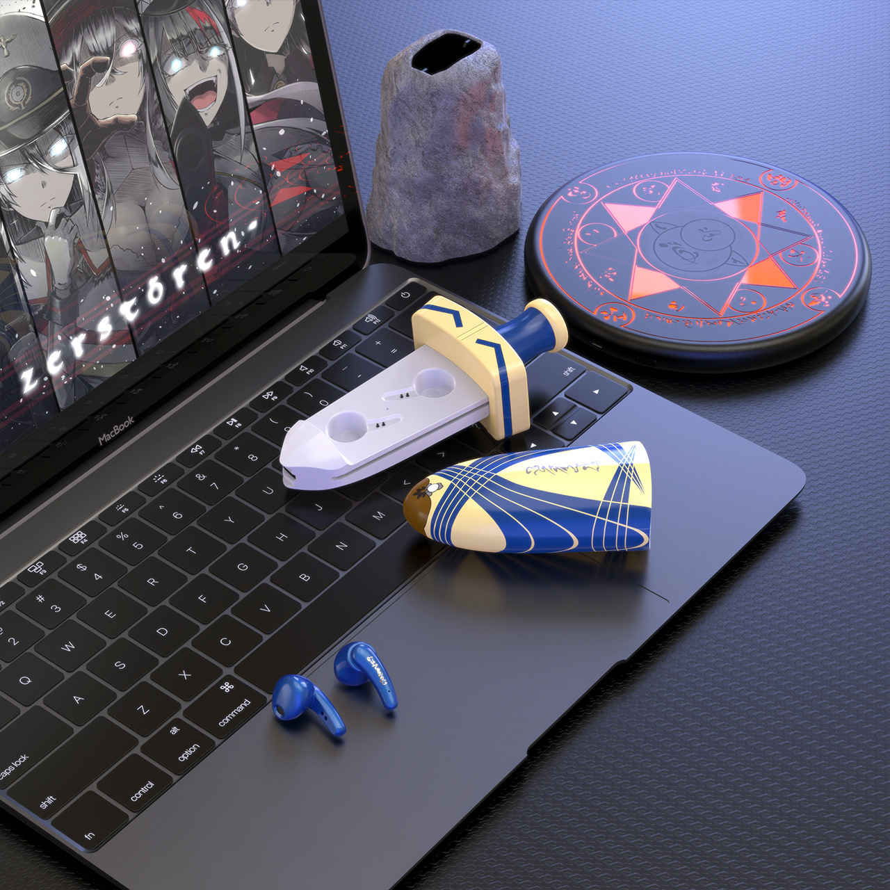 OMAMORI 正版 fate誓约胜利之剑耳机无线充套装saber周边游戏耳麦 - 图2