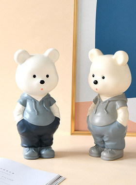2025萌宠奶熊装饰摆件客厅卧室电视柜家居新潮送礼乔迁好伙伴