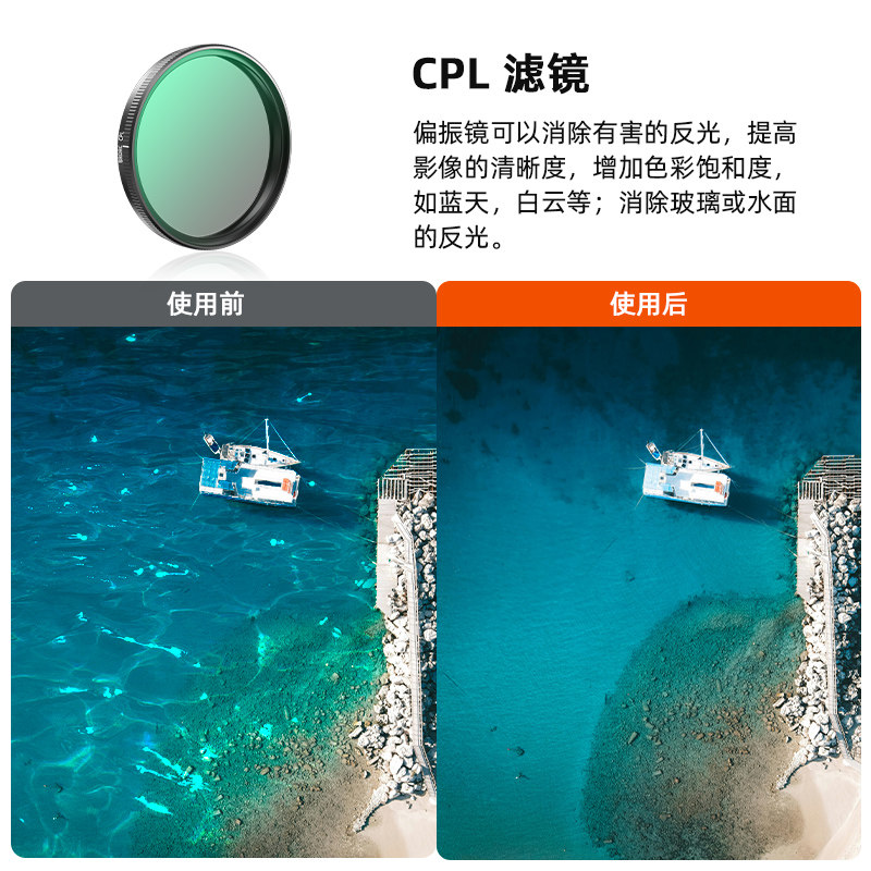 BRDRC适用大疆Action5Pro滤镜套装运动相机Osmo Action4黑柔抗光害专业摄影ND减光镜CPL偏振UV保护镜头配件,淘宝优惠券,粉丝福利购,淘宝优惠卷