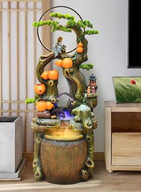 室内装饰根雕流水庭院客厅阳台拐角树根办公室景观前台招财摆件