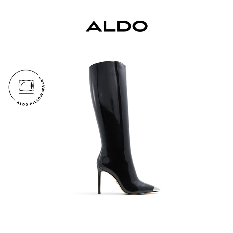 ALDO女士时装靴长筒靴尖头金属高跟细跟时尚大气轻奢ABDF24A22,淘宝优惠券,粉丝福利购,淘宝优惠卷