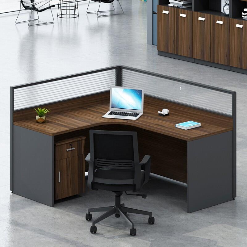 职员办公桌l型2/4/6/双单人位C组合工位屏风隔断卡座办公桌椅组合