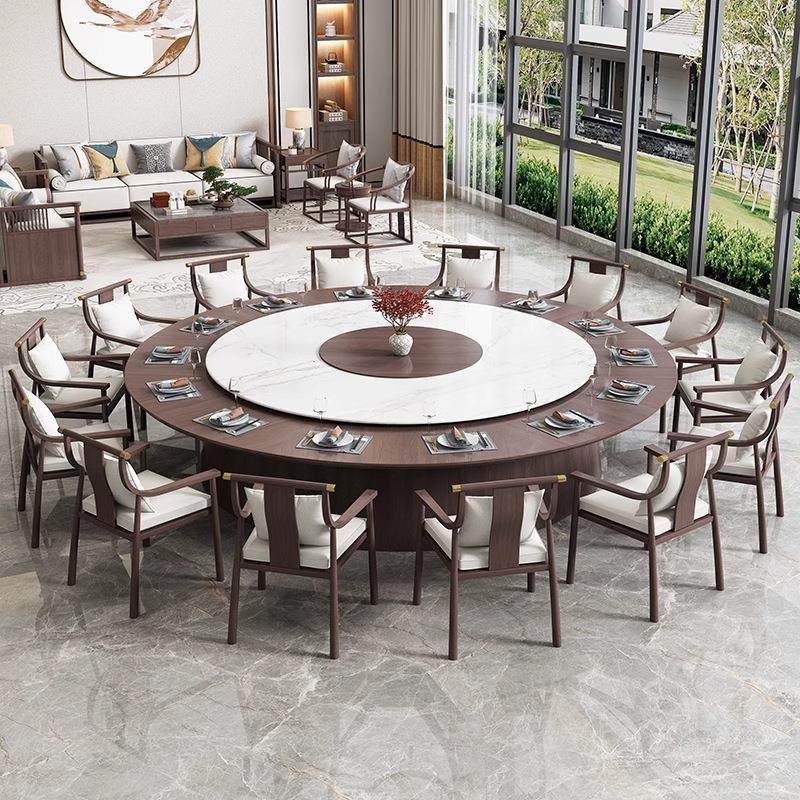 酒店电动大圆桌2米3米餐桌饭店餐厅包厢会所新中式实木转盘15人20,淘宝优惠券,粉丝福利购,淘宝优惠卷