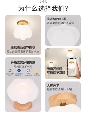 奶油风走廊过道灯现代玄关网红原木入户灯阳台灯一件