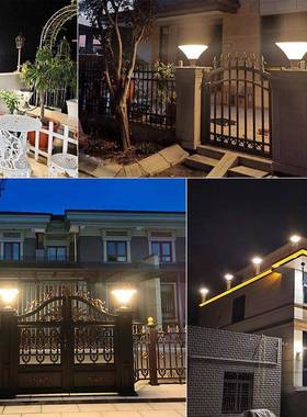 太阳能柱头灯户外防水庭院灯别墅大门口柱子灯魔方超亮围墙厂区灯