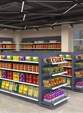 德丰中岛双面货架超市货架大型商超置物架便利店展示架