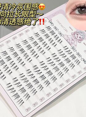 兜兜甜淡极生艳清透下睫毛浓密毛流感上镜化妆师同款上下通用睫毛