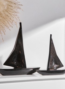 创意帆船模型一帆风顺家居客厅装饰品摆件酒柜玄关书架桌面小摆设