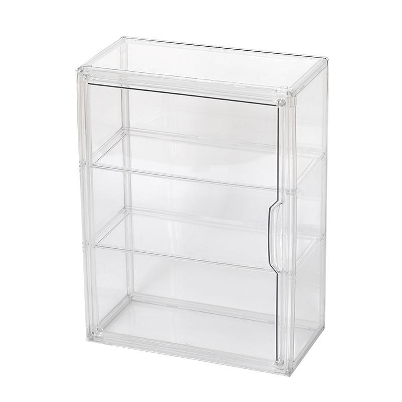 磁吸小食量痛柜吧唧谷子立牌收纳盒透明隔板亚克力多层防尘展示架 - 图3