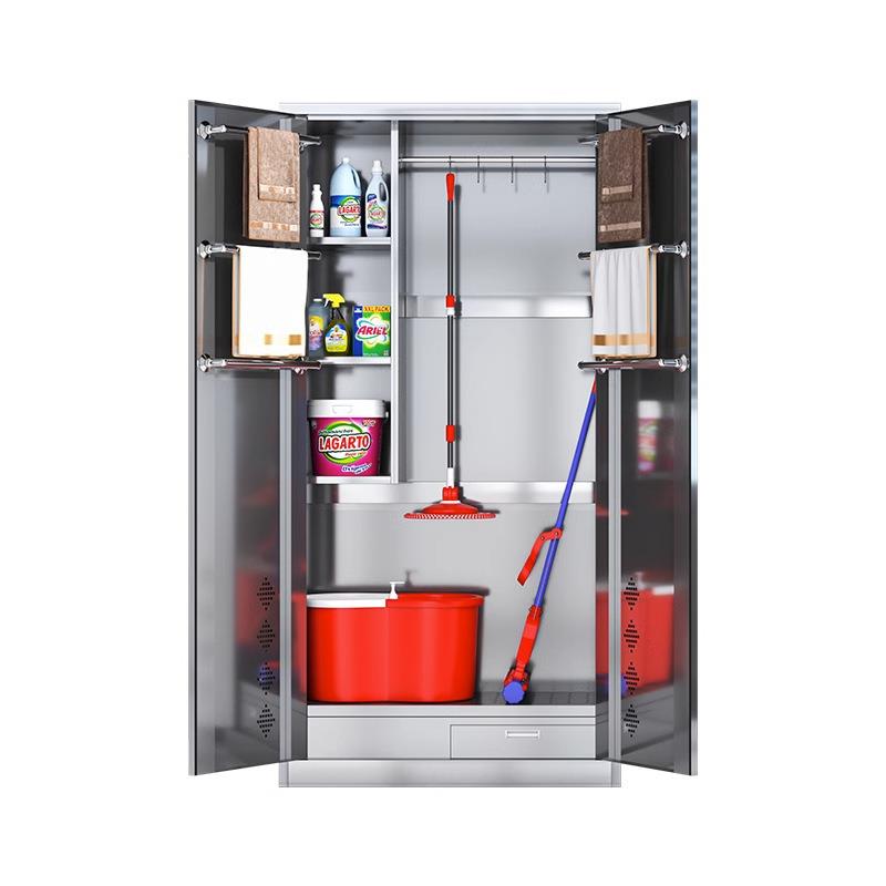 不锈钢清洁柜扫把收纳柜阳台杂物储存柜酒店拖把保洁柜卫生柜防火 - 图3