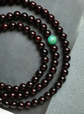 吴山居紫檀原创手链木质简约手链盘玩文玩念珠送礼饰品 紫檀老料