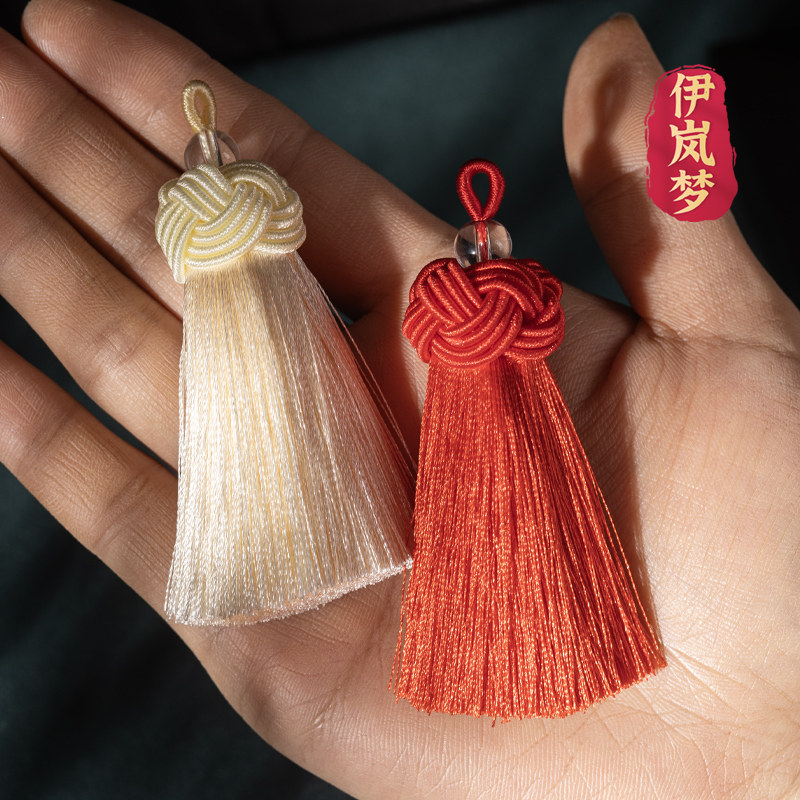 diy饰品配件短胖款带圈菠萝帽高档冰丝流苏穗子手串挂件古风吊穗,淘宝优惠券,粉丝福利购,淘宝优惠卷