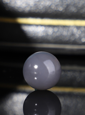 新疆和田玉烟紫玉12mm单颗圆珠