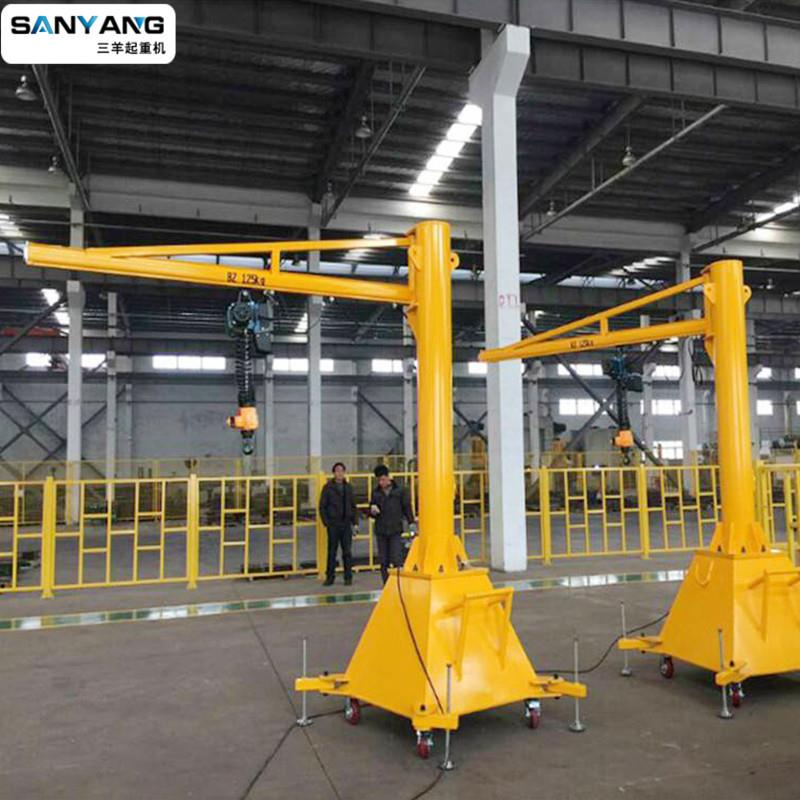 手推万向移动式悬臂吊1T/0.5吨室内外移动小吊车手动单臂吊起重机 - 图1