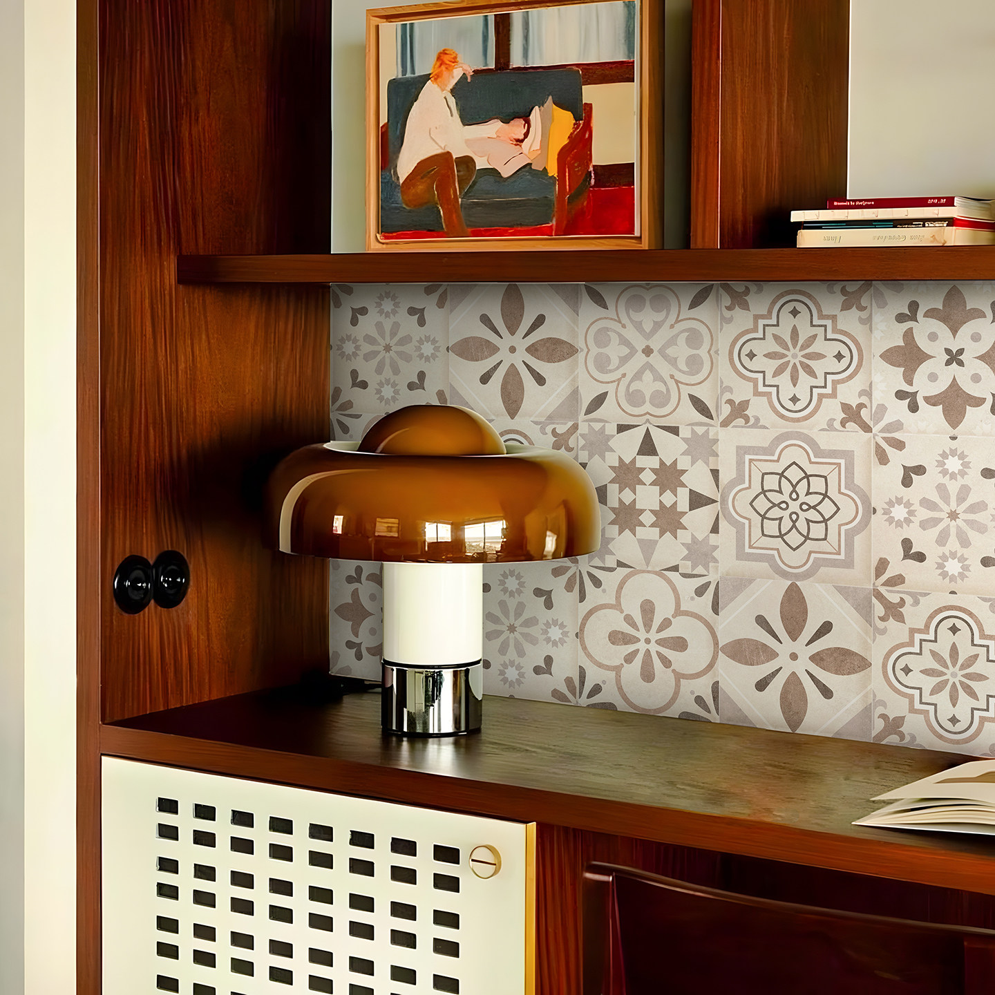 仿花砖墙贴法式复古厨房耐高温瓷砖贴纸防水防油卫生间墙面遮丑,淘宝优惠券,粉丝福利购,淘宝优惠卷