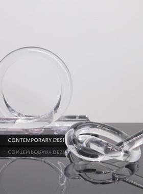 亚克力绳结摆件酒店样板房家居简约酒柜桌面装饰品送礼