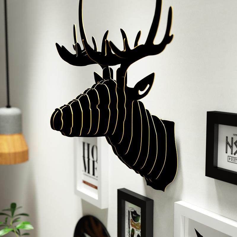 高分子6161北欧麋鹿头客厅照片墙组合相框现代装饰画框架可换相片,淘宝优惠券,粉丝福利购,淘宝优惠卷