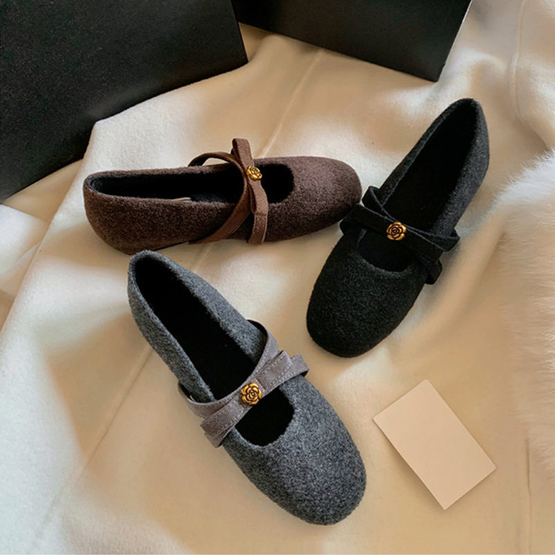 内增高5cm毛呢加绒勃肯玛丽珍鞋女秋冬新款一脚蹬蝴蝶结休闲单鞋,淘宝优惠券,粉丝福利购,淘宝优惠卷