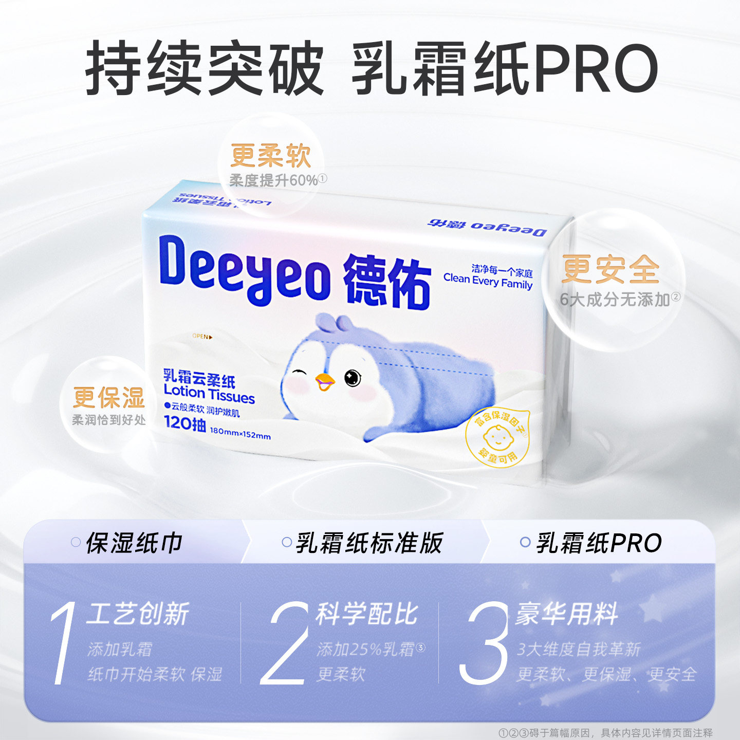德佑云柔巾乳霜纸婴儿柔纸巾保湿纸巾超柔鼻子纸抽纸官方旗舰店