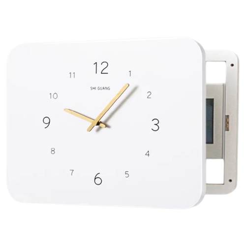 木头加厚款强电表箱遮丑带钟表装饰画电闸配电箱挂钟画遮挡免打孔 - 图3