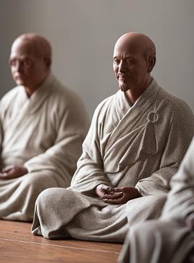 久造陶瓷弘一法师人物摆件新中式禅意四大高僧家居桌面装饰工艺品