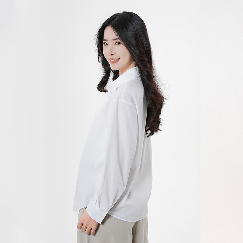 帕特纳抗皱衬衫女装新款高级感衬衣宽松上衣气质外搭开衫休闲小衫