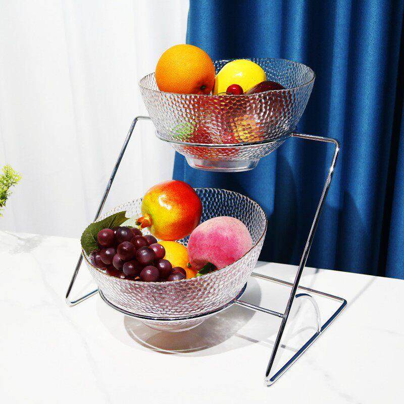 玻璃金边斜口碗商用两层自助餐展示架水果沙拉碗小料碗冷餐凉菜盘,淘宝优惠券,粉丝福利购,淘宝优惠卷