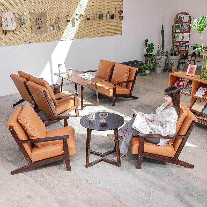 商用休闲洽谈椅咖啡厅奶茶桌椅组合接待复古餐厅卡座酒吧清吧沙发,淘宝优惠券,粉丝福利购,淘宝优惠卷