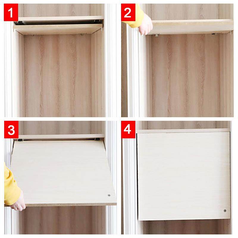 上翻隐藏折叠回旋门轨道整体橱柜门烤箱门隐形顶装插入式滑轨五金 - 图2