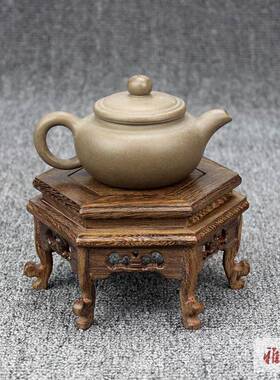 红木实木底座壶座紫砂茶壶茶具展示架鸡翅木托茶道隔热垫壶承大全