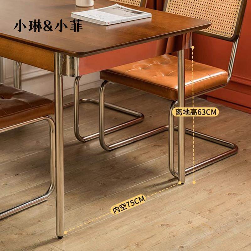 北欧实木餐桌覆古长方形桌椅小户型轻奢现代简约组合 | 素尚,淘宝优惠券,粉丝福利购,淘宝优惠卷