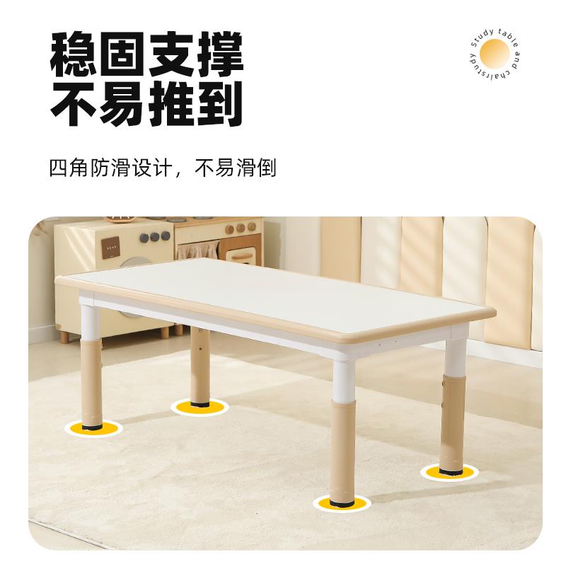 Kindergarten study table, children's desk and chair set, liftable writing table, home desk, baby graffiti desk, special