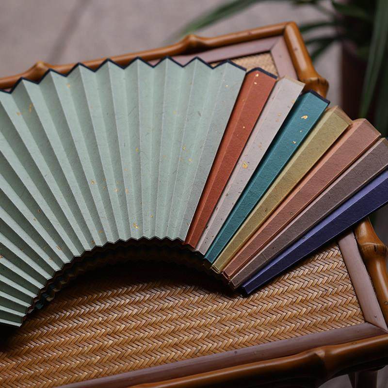 同和纸庄彩色洒金扇面宣纸书法文玩玉竹折扇空白扇面纸9.5寸2排口,淘宝优惠券,粉丝福利购,淘宝优惠卷