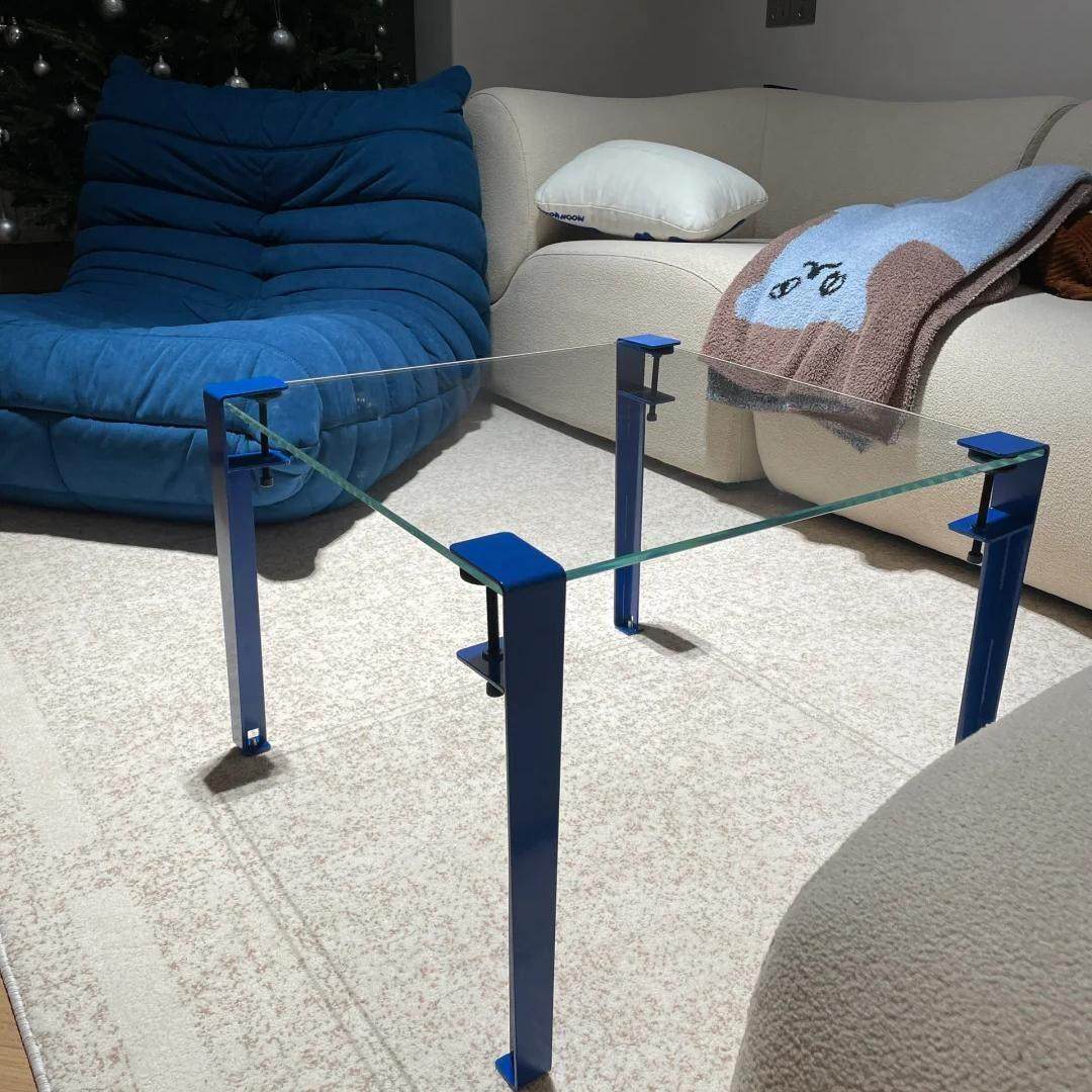 铁艺桌腿易拆卸免打孔桌腿茶几DIY桌脚克莱因蓝书桌可移动支撑腿,淘宝优惠券,粉丝福利购,淘宝优惠卷