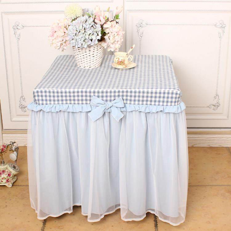 清新蓝色水洗棉桌布电炉烤火炉长方形茶几方桌麻将机床头柜防尘罩,淘宝优惠券,粉丝福利购,淘宝优惠卷