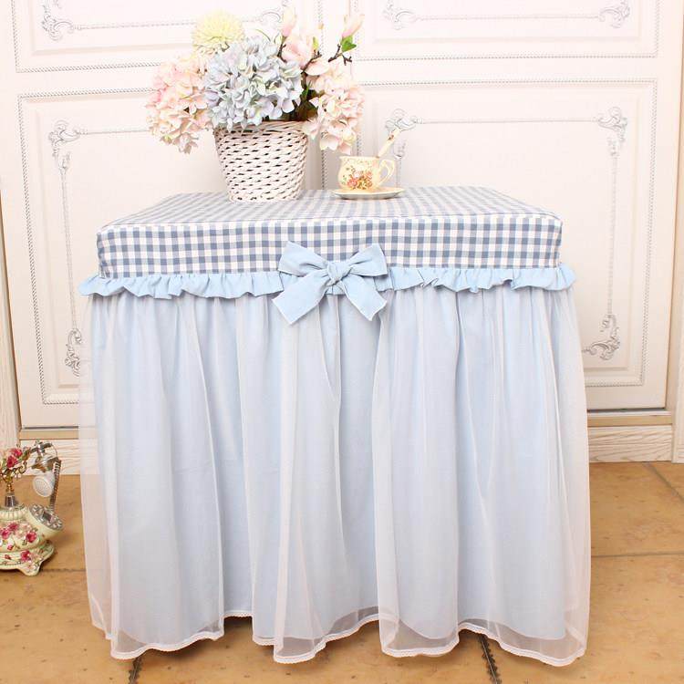清新蓝色水洗棉桌布电炉烤火炉长方形茶几方桌麻将机床头柜防尘罩,淘宝优惠券,粉丝福利购,淘宝优惠卷