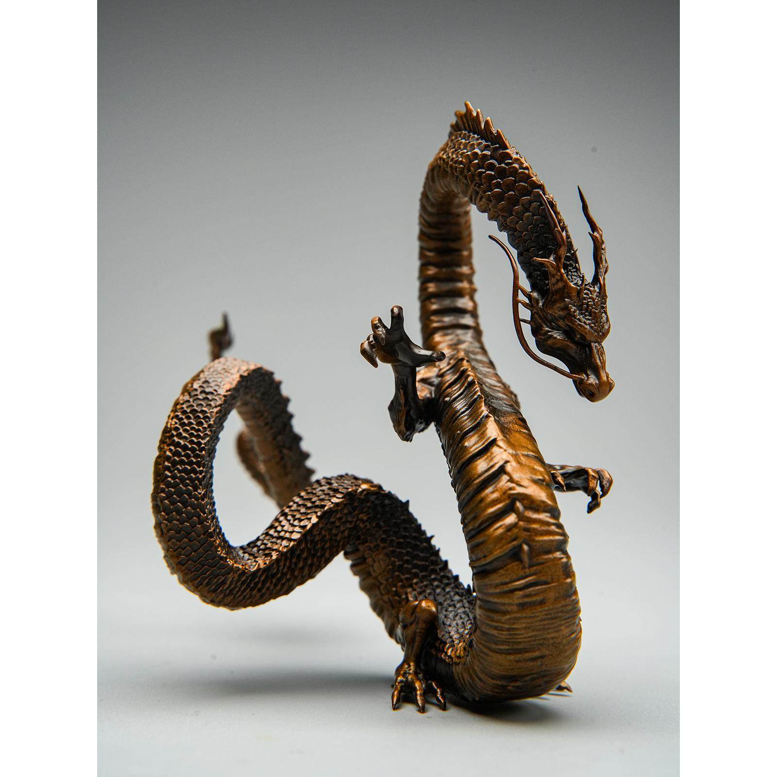 铁拳工匠在吉祥铜像饰品中制作吉祥龙茶宠物香宠物龙形饰品家居装,淘宝优惠券,粉丝福利购,淘宝优惠卷