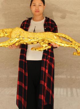 金钱豹摆件大号客厅电视柜收银台装饰铺开业招财礼品家居工艺品