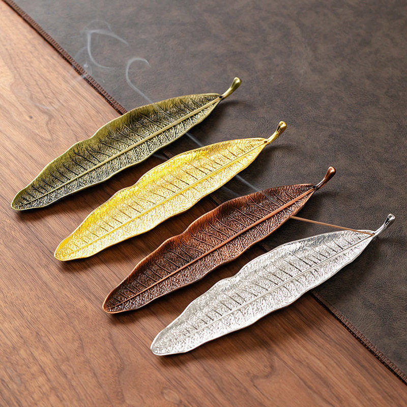 合金树叶香插香炉配件创意多功能香托合金香座檀沉线香插盘香架批,淘宝优惠券,粉丝福利购,淘宝优惠卷