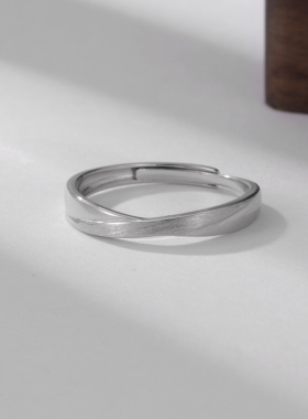 情侣对戒钱万千925纯银戒指