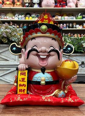 文武如意财神爷招财摆件创意存钱罐书房桌面装饰车载摆放乔迁礼品