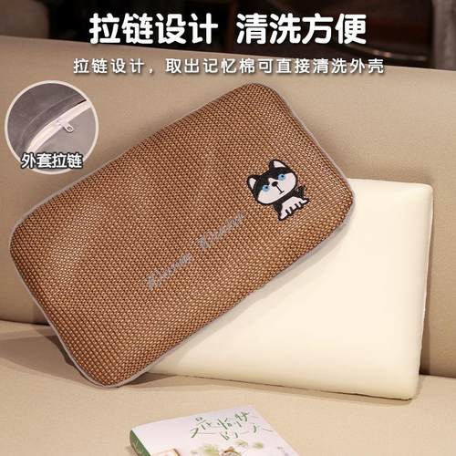 夏季凉席午睡枕趴睡枕小学生儿童教室桌上睡觉抱枕办公室午休枕头 - 图2