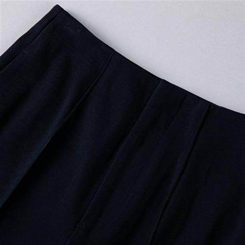 Women's elastic casual pants, small feet pants, women's smooth casual cropped pants, small high-end suit pants, women's pants