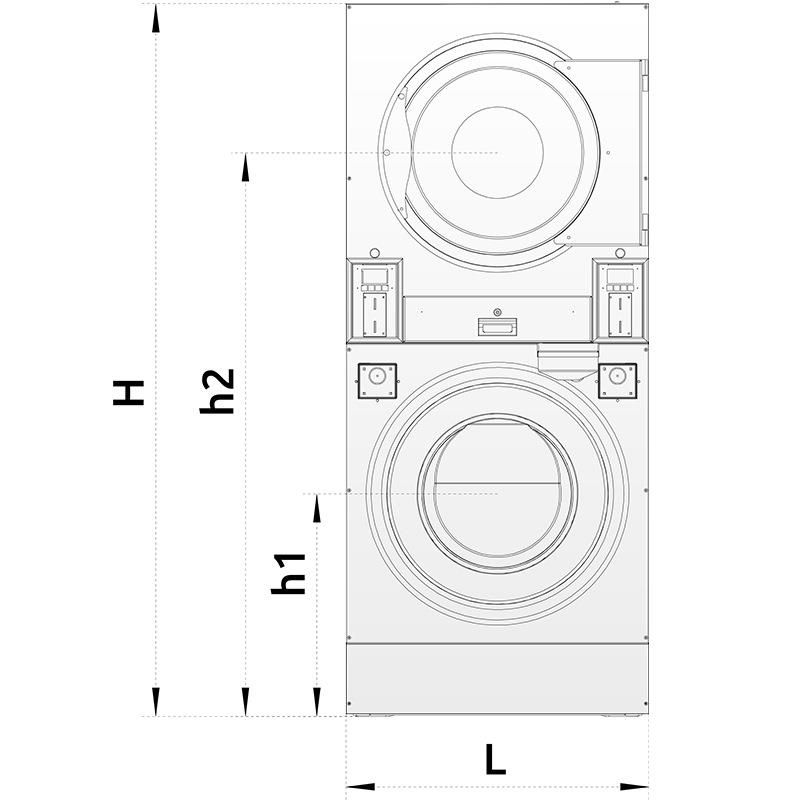 20kg投币式双层洗脱烘一体机酒店学校宿舍共享自助扫码洗衣机厂家 - 图0