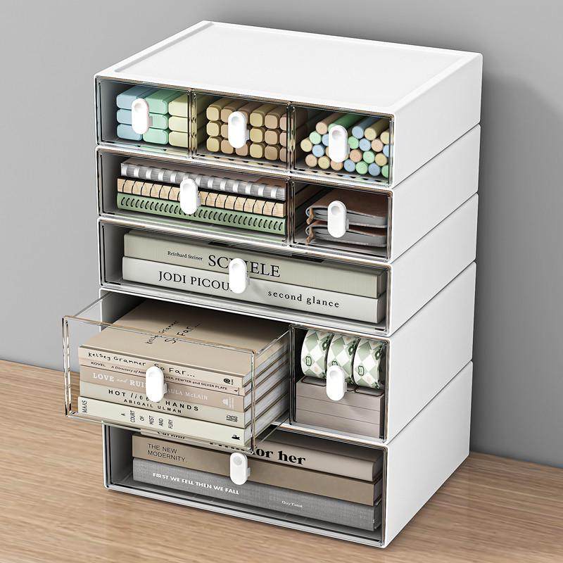 办公室收纳盒桌面叠加抽屉式宿舍圆把手文具笔筒柜书桌收纳置物架,淘宝优惠券,粉丝福利购,淘宝优惠卷