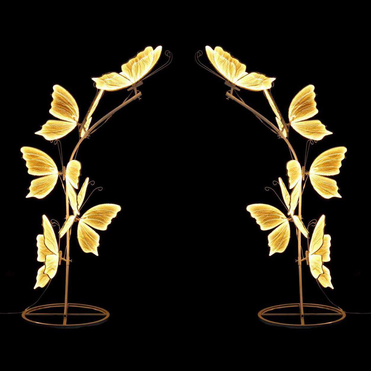 发光蝴蝶拱舞形花婚礼架背装景饰挂件铁艺节日11拱门新款台婚庆道,淘宝优惠券,粉丝福利购,淘宝优惠卷