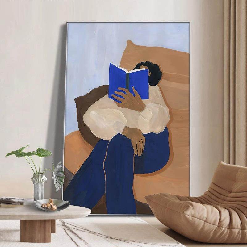 北欧小众艺术挂画抽象人物装画沙发背景KSK饰墙落地画客卧室厅床,淘宝优惠券,粉丝福利购,淘宝优惠卷