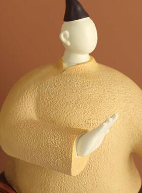 现代创意新中式奇趣太极功夫武术人物雕塑人像树脂小众家居装饰品