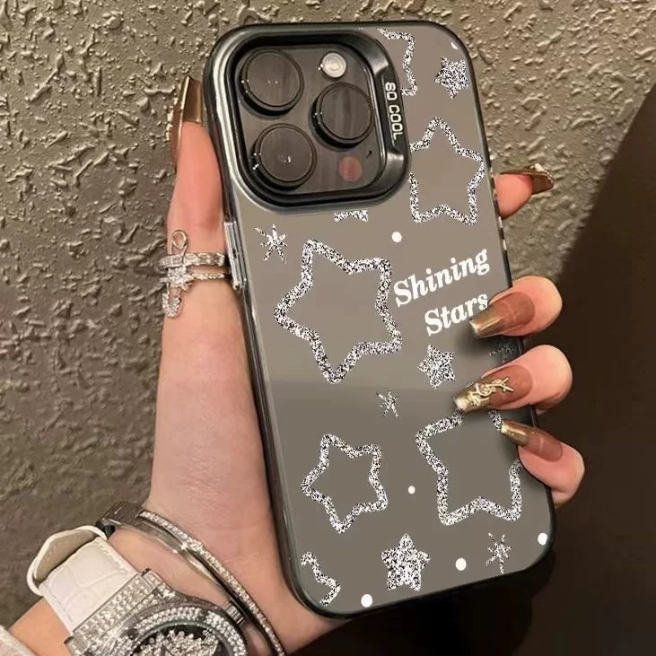 Сияющая звезда подходит для 15pro Европейский и американский 16pro чехол для телефона 14plu крутой 13pro мода 12